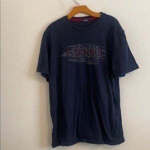 LC WAIKKI BLUE SHORT SLEEVE SHIRT SIZE XXL